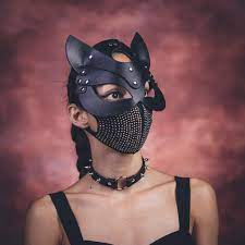 Lederen kattenmasker zwart lederen kattenmasker BDSM lederen - Etsy  Nederland