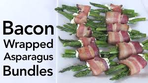 Bacon Wrapped Asparagus Bundles With Chive Cream Cheese