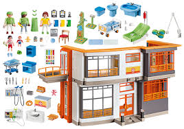 Playmobil Furnished Children S Hospital The Operating Room Is Equipped With An Adjustable Table Tilting Lights A Playmobil Toys Childrens Hospital Playmobil