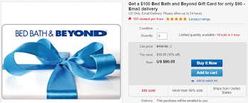 Check spelling or type a new query. Ebay Bed Bath Beyond Gift Card Promotion 100 Gc For 90