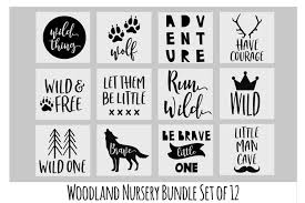 Download Woodland Nursery Svg Bundle Wolf Svg Baby Onesie Svg 403921 Svgs Design Bundles