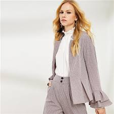 Black And White Plaid Blazer And Skirt Set Pin On Products