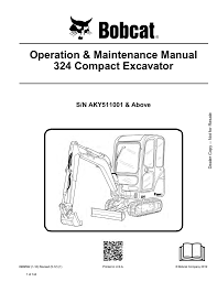 Bobcat Excavator 324 Operation Manual Manualzz Com