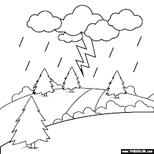 Vector marine design isolated on white background. Storm Coloring Page