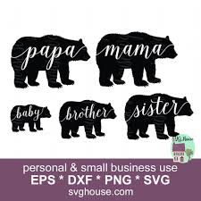 Pin By Olivia Castro On Svg Files Bear Clipart Sister Bear Mama Bear
