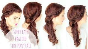 Start by brushing the hair and making sure it's completely free of tangles. Simple Side Braided Hairstyle Youtube