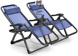 Beautiful 1inch Zero Gravity Chair Oversized 2 Pack Folding Recliners With Cup Holder Trays And Pillows Adjustable Lounge Chairs Set Of 2 For Patio Beach Outd