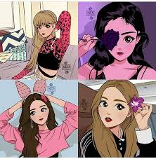 Black And Pink Cartoon Blackpink Twitter Search Blackpink Blackpink Funny Black Pink Kpop