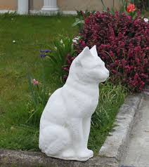 Statue Chat Egyptien En Pierre Reconstituee Ton Pierre Blanche Eur 34 00 Chat Egyptien Pierre Reconstituee Statue