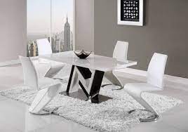 Global Furniture D4163 D9002 White 5pc Dining Room Set Global Furniture Furniture Contemporary Dining Table