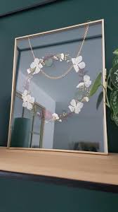 muur herbarium frame en de krans van gedroogde bloemen etsy