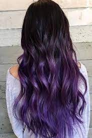 A romantic flower crown is a fun touch for a bridal look. 33 Cool Ideas Of Purple Ombre Hair Purple Ombre Hair Dark Ombre Hair Purple Black Hair