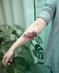 Red Camellia Flower Tattoo By Mavka Leesova Inked On The Right Forearm In 2020 Flower Tattoo Tattoos Camellia Flower