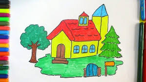 Contoh gambar pemandangan rumah rumah di pedesaan. 25 Contoh Gambar Pemandangan Rumah Referensi Menggambar