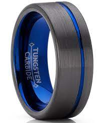 Cool mens wedding bands wedding ring bands wood inlay wedding band wood inlay rings tungsten carbide wedding bands tungsten rings engagement rings for men stainless steel rings walnut wood. Men S Grooved Tungsten Carbide Wedding Band Engagement Ring Gun Metal Metal Masters Co