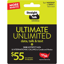 Cellular coverage varies across the united states, so the carrier type of sim card depends on your location. Straight Talk 55 Ultimate Unlimited 30 Day Plan E Pin Top Up Email Delivery Walmart Com Walmart Com