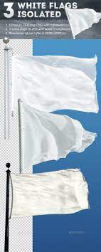 3 White Flags Isolated White Flag Flag Icon Background Banner