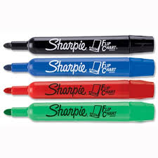 Sharpie Flipchart Marker Bullet Tip Assorted Pack 4