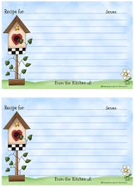 Http Www Photo Party Favors Com Spring Recipe Cards Html Printable Recipe Cards Recipe Cards Template Pretty Recipe Cards