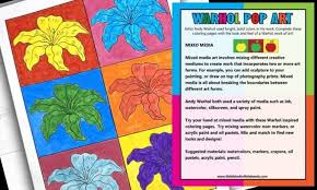 Andy warhol pop art coloring pages. Warhol Pop Art Flowers Little Bins For Little Hands