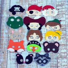 Peter Pan And Neverland Pirates Lost Boys Tinkerbell Captain Hook Smee Croc Pretend Play Masks D Peter Pan Party Tinkerbell Party Lost Boys Peter Pan
