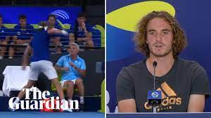 The beginning of sir andy's coaching career? Tsitsipas Hurts Father And Gets A Telling Off From Mother After Meltdown Tennis The Guardian