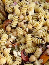 Greek Pasta Salad Pasta Salad Recipes Easy Greek Pasta Salad With Tender Spiral Pasta Feta Cheese In 2020 Greek Salad Pasta Pesto Pasta Salad Recipe Greek Pasta