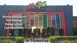 Setelah hampir tiga tahun beroperasi, taman tema movie animation parks (maps) di ipoh, perak pada hari ini memaklumkan penutupan operasi sehingga suatu tarikh yang akan dimaklumkan kelak. Hanya Beroperasi Selama 3 Tahun Maps Akhirnya Ditutup