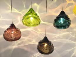 Small Steel Blue Happy Pendant Light Hand Blown Glass Made To Order For Sale At 1stdibs