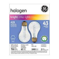 Ge 43 Watt 2 Pack General Purpose Halogen Light Bulbs R6366 Lamps Plus