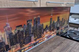backsplash with 3d printed image  the