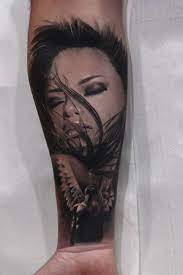 Forearm Tattoo Angel Portrait Ideas Tattoo Designs Schwarze Und Graue Tattoos Unterarm Tattoo Tattoo Frauen