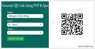 How To Generate Qr Code Using Php And Ajax Mitrajit S Tech Blog Ajax Qr Code Qr Code Generator
