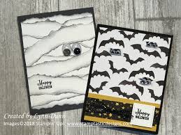Each of my handmade halloween cards starts out with a 4×4 card base of black shimmer paper. Halloween Cards Wiggly Eyes Crafts Lynn Dunn