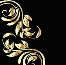 Black And Gold Painting Background Modern Gold Swirl Floral Elegant Chic Girly Black Background Trendy A Line Dress By Love999 Flower Background Design Gold Wedding Flowers Flower Backgrounds