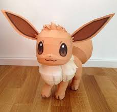 Pokemon Life Size Eevee Papercraft Papercraft Pokemon Paper Toys Template Pokemon Diy
