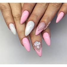 See more ideas about my nails, gel nails, nails. Pink And White Nails Almond Shape Novocom Top