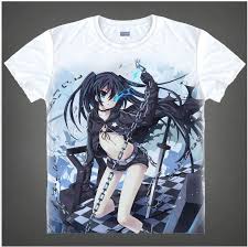 Black Rock Shooter Short Sleeve Anime T Shirt V16 Cosplay Anime Anime Black Rock