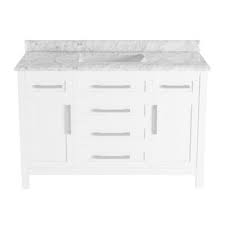 Pegasus Santa Monica 48 In W X 21 In D Vanity In White With Marble Vanity Top In White With White Basin Santa Monica 48 The Home Depot In 2020 Marble