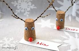 Trim the contact paper approximately 1/2 an inch from the edges of the greeting card circle (s). Reindeer Place Cards Fun Family Crafts