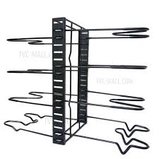 Having a pot lid rack installed in your kitchen area will help organize your pot covers and maximize available space.usually, pot lid racks are installed right on top of your kitchen island, but they can be installed anywhere you wish. Wholesale 8 Layer Kitchen Organizer Rack Adjustable Metal Cabinet Pantry Pan Pot Lid Organizer Rack Holder Bakeware Plate Holder Stand From China Tvc Mall Com