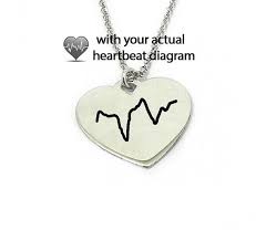Actual Heartbeat Necklace Cardiogram Necklace Baby Heartbeat Etsy Heartbeat Necklace Heartbeat Jewelry Baby Heartbeat