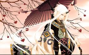 Maybe you would like to learn more about one of these? Hd Wallpaper Trees Demons Horns Long Hair Red Eyes Male Anime Boys Umbrellas White Hair Japanese Clothes Pointy E Art Umbrella Hd Art Wallpaper Flare