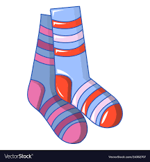 Winter socks icon cartoon style Royalty Free Vector Image