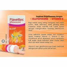 Protection against immune system deficiencie, triple advantage of vitamin c, calcium + vitamin d & sugar free in 1 tablet, faster absorption of. Flavettes Glow Vitamin C E Glutathione Kulit Halus Berseri Putih Shopee Malaysia