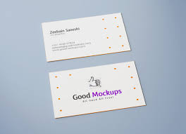 Free Double Sided Business Card Mockup Psd Good Mockups