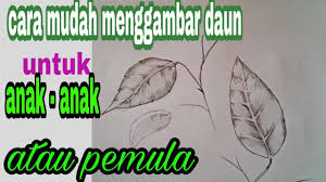 Cara Mudah Menggambar Daun Untuk Anak Anak Gambar Daun Untuk Anak Anak