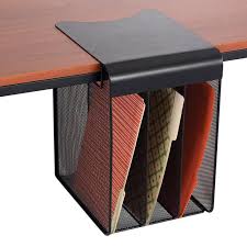 Ultimesh 3 Vertical Compartment Under Desk Hanging Organizer Desk Storage Safco Hanging Organizer