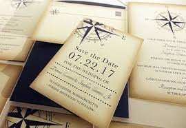 Vintage Compass Wedding Save The Date Card Navy Blue Etsy Compass Wedding Invitations Compass Wedding Beach Wedding Invitations