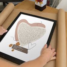 Personalised Song Lyrics Framed Print Wedding Anniversary Etsy